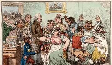 Edward Jenner vaccinant des patients contre la variole